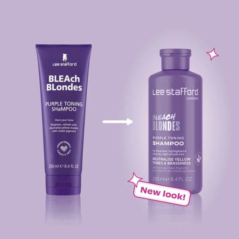 Lee Stafford Bleach Blondes Toning Shampoo шампоан за руса коса неутрализиращ жълтеникавите оттенъци 250 мл.