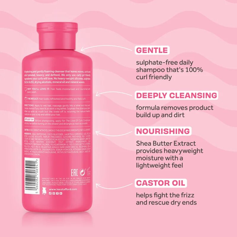 Lee Stafford For The Love Of Curls Shampoo шампоан за чуплива и къдрава коса 250 мл.