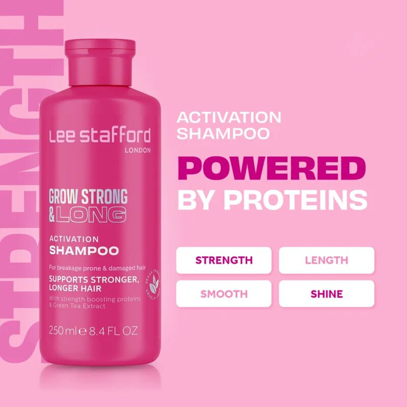 Lee Stafford Grow Strong & Long Activation Shampoo шампоан за коса за растеж на косата и укрепване от корените 250 мл.