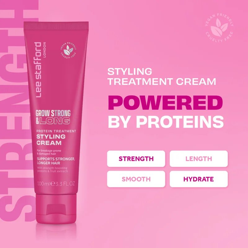 Lee Stafford Grow Strong & Long Styling Cream стилизиращ крем с протеин 100 мл.