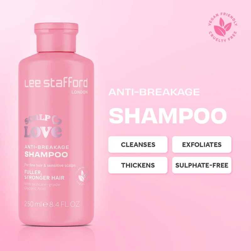 Lee Stafford Scalp Love Anti-Breakage Shampoo подсливащ шампоан за слаба склонна към оредяване коса 250 мл.