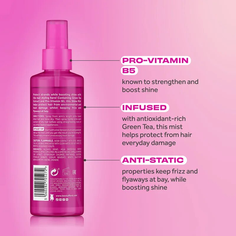 Lee Stafford Styling Heat Protection Shine Mist спрей за защита на косата от топлината 200 мл.