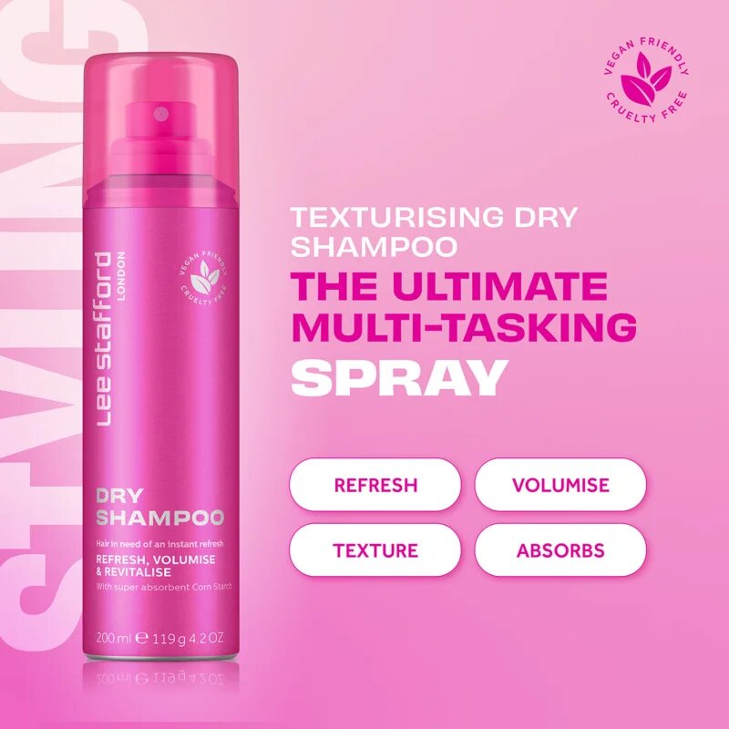 Lee Stafford Styling Original Dry Shampoo сух шампоан за абсорбиране на излишния себум а освежаване на косата 200 мл.