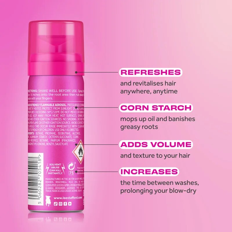 Lee Stafford Styling Original Dry Shampoo сух шампоан за абсорбиране на излишния себум а освежаване на косата 50 мл.