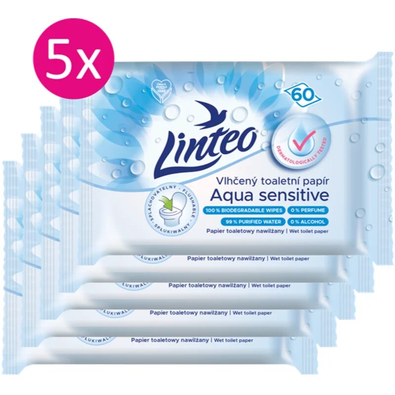Linteo Aqua Sensitive влажна тоалетна хартия