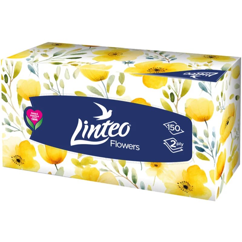 Linteo Paper Tissues Two-ply Paper 150 pcs per box хартиени кърпички 150 бр.