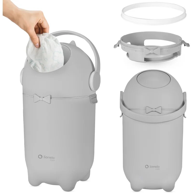 Lionelo Purebin кош за пелени Grey 10l 1 бр.