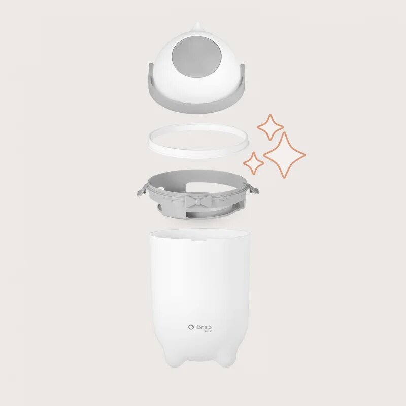 Lionelo Purebin кош за пелени White 10l 1 бр.