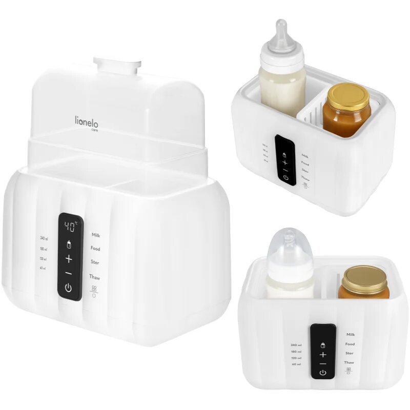 Lionelo Thermup Double White Bottle Warmer 6in1 Многофункционален нагревател за бебешки бутилки 6 в 1 1 бр.