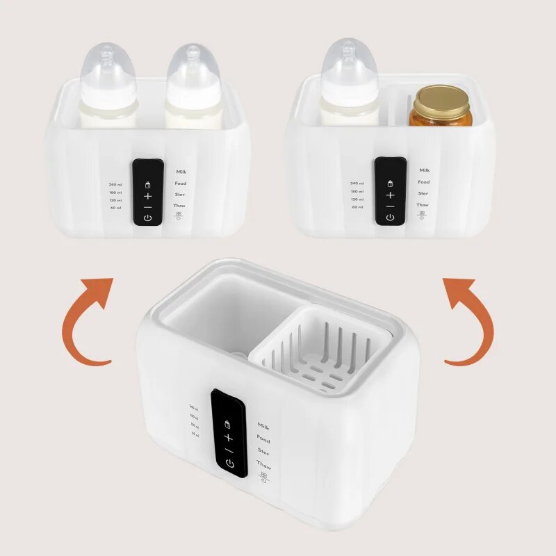 Lionelo Thermup Double White Bottle Warmer 6in1 Многофункционален нагревател за бебешки бутилки 6 в 1 1 бр.