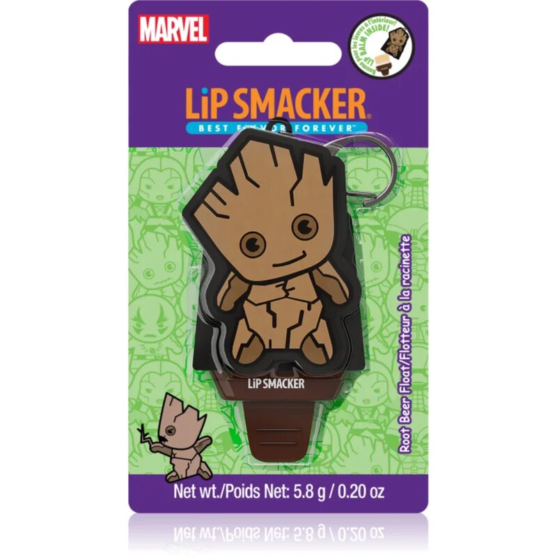 Lip Smacker Marvel Guardians of the Galaxy ключодържател с балсам за деца Groot (Root Beer Float) 58 гр.