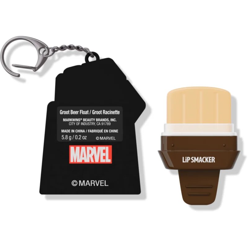 Lip Smacker Marvel Guardians of the Galaxy ключодържател с балсам за деца Groot (Root Beer Float) 58 гр.