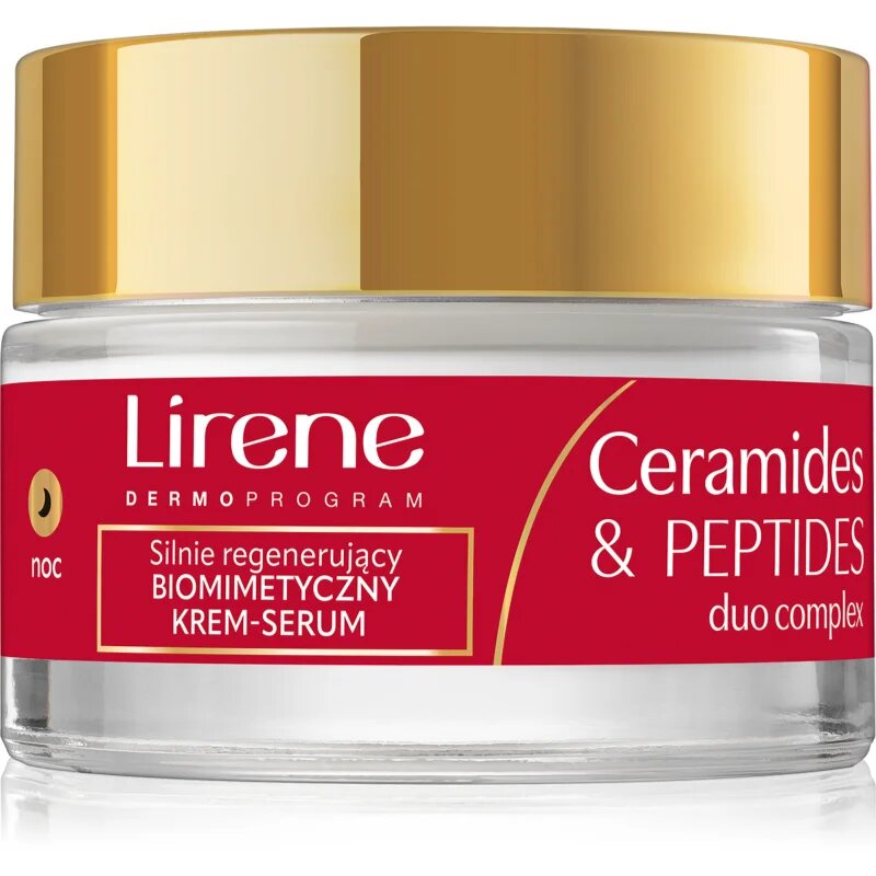 Lirene Ceramides & Peptides Duo Complex 60+ възстановяващ нощен крем с регенериращ ефект 50 мл.