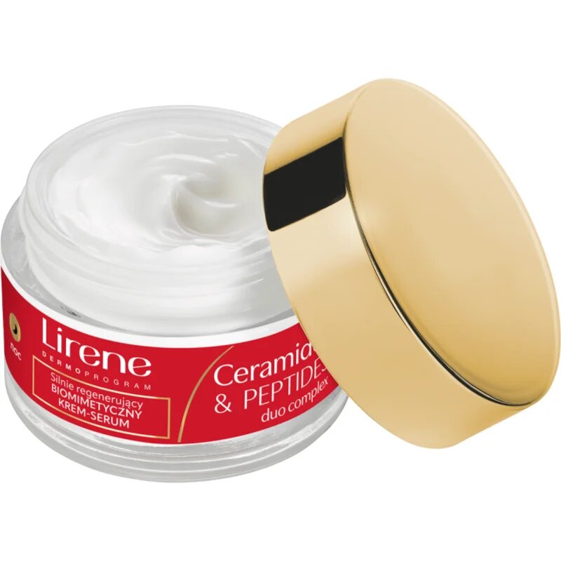 Lirene Ceramides & Peptides Duo Complex 60+ възстановяващ нощен крем с регенериращ ефект 50 мл.