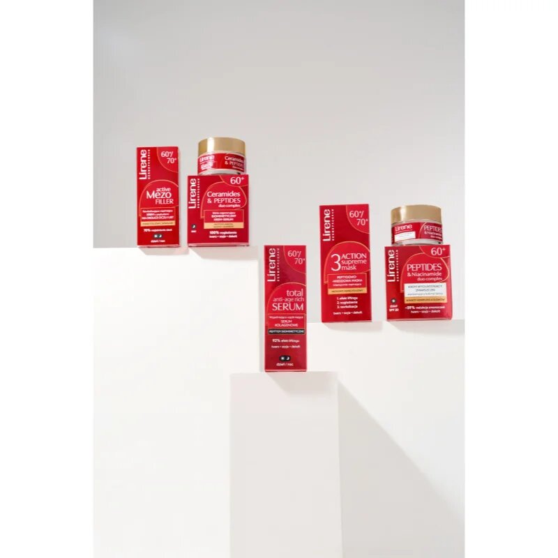 Lirene Ceramides & Peptides Duo Complex 60+ възстановяващ нощен крем с регенериращ ефект 50 мл.