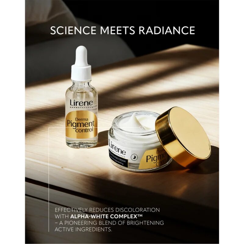 Lirene Derma Pigment Control Brightening Night Cream озаряващ нощен крем за кожа с хиперпигментация 50 мл.