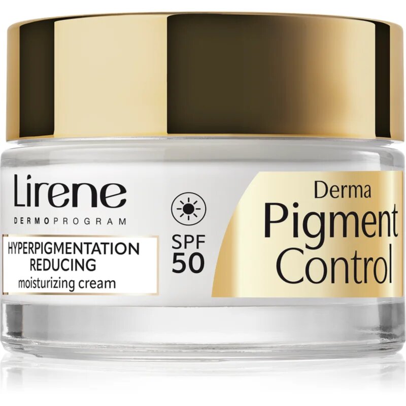 Lirene Derma Pigment Control Cream SPF 50 озаряващ хидратиращ крем против пигментни петна SPF 50 50 мл.