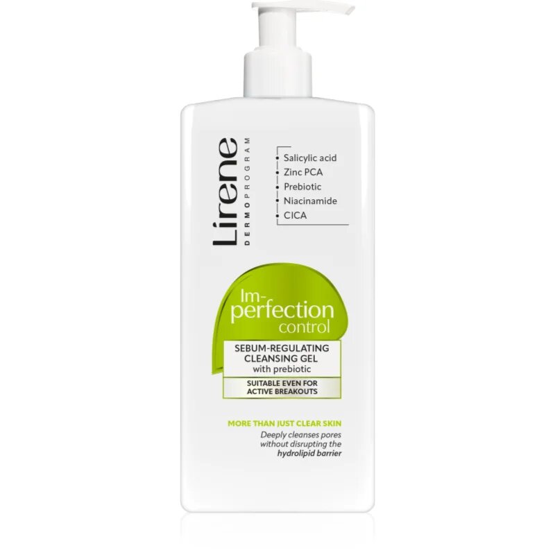 Lirene Im-perfection Control Cleansing Gel лек почистващ гел за мазна и проблемна кожа 300 мл.
