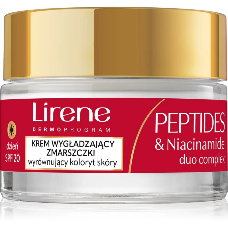 Lirene Peptides & Niacinamide Duo Complex 60+ стягащ дневен крем против бръчки за зряла кожа SPF 20 50 мл.
