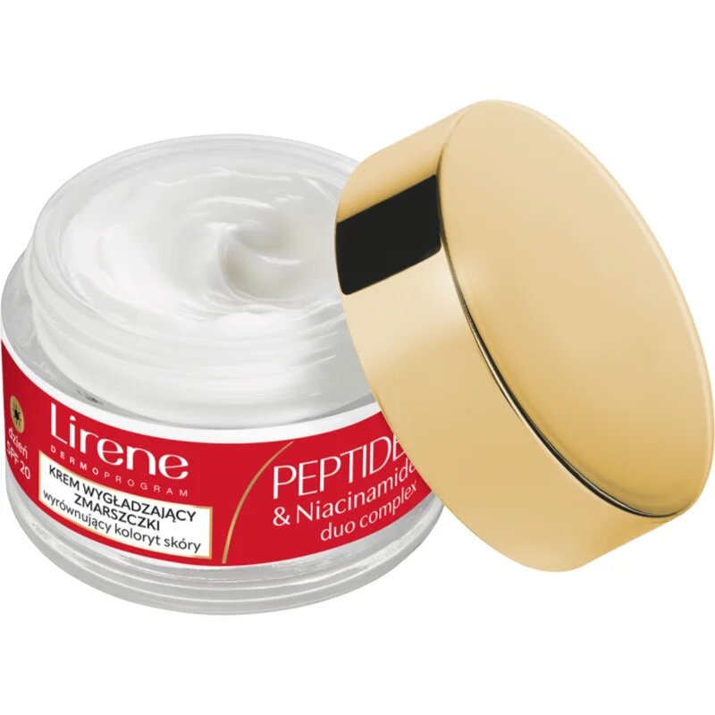 Lirene Peptides & Niacinamide Duo Complex 60+ стягащ дневен крем против бръчки за зряла кожа SPF 20 50 мл.