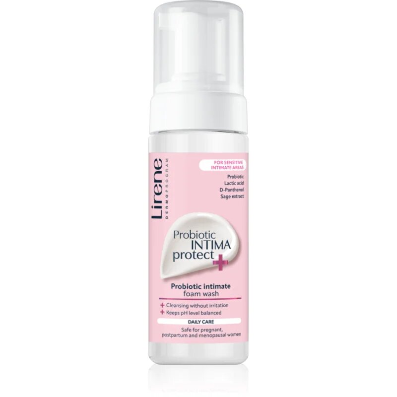 Lirene Probiotic Intima Protect почистваща пяна за интимна хигиена 150 мл.