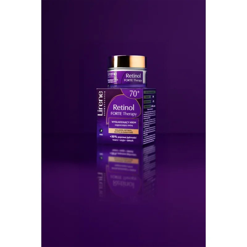 Lirene Retinol Forte Therapy 70+ подмладяващ нощен крем за зряла кожа 50 мл.