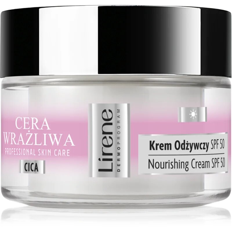 Lirene Sensitive skin хидратиращ крем за чувствителна кожа на лицето SPF 50 50 мл.