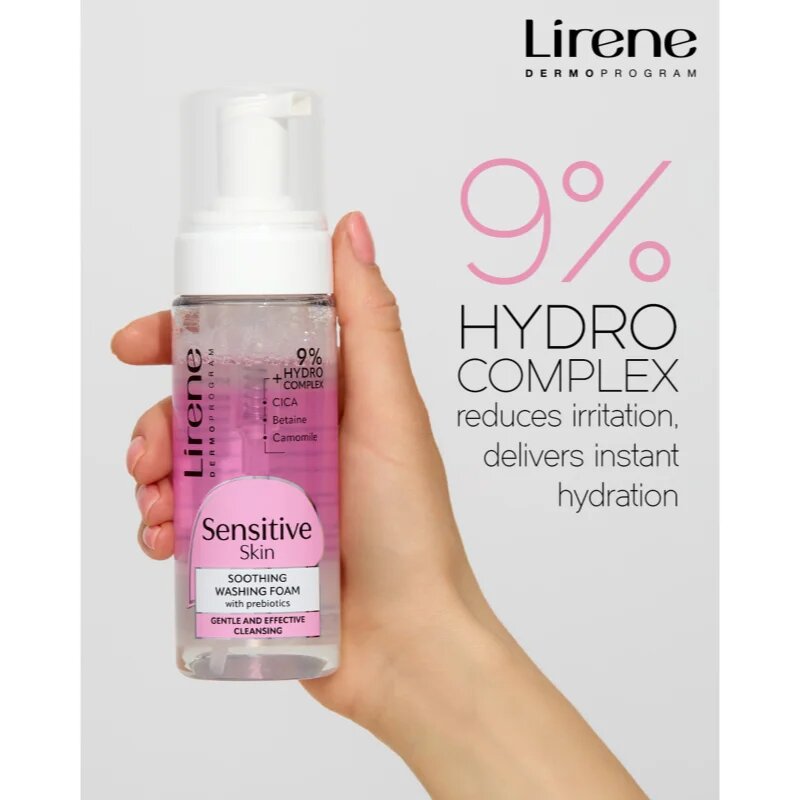 Lirene Sensitive skin успокояваща мицеларна пяна за чувствителна кожа на лицето 150 мл.