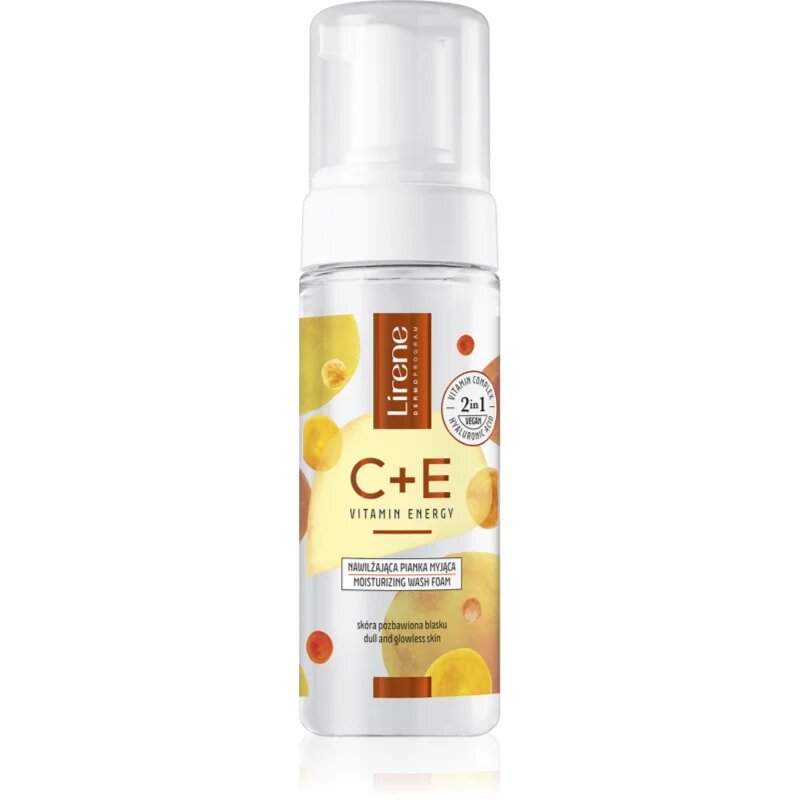 Lirene Vitamin Energy C+E хидратираща почистваща пяна с витамини C и Е 150 мл.