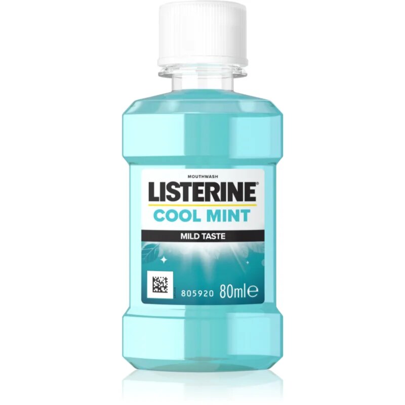 Listerine Cool Mint Mild Taste вода за уста без алкохол вкус Cool Mint 80 мл.