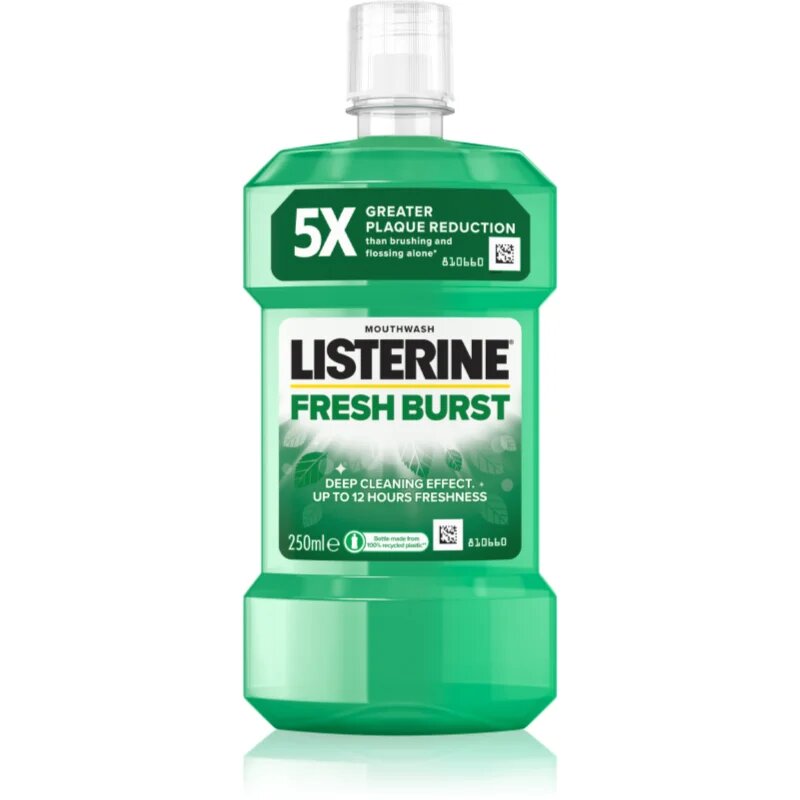 Listerine Fresh Burst вода за уста против зъбна плака 250 мл.