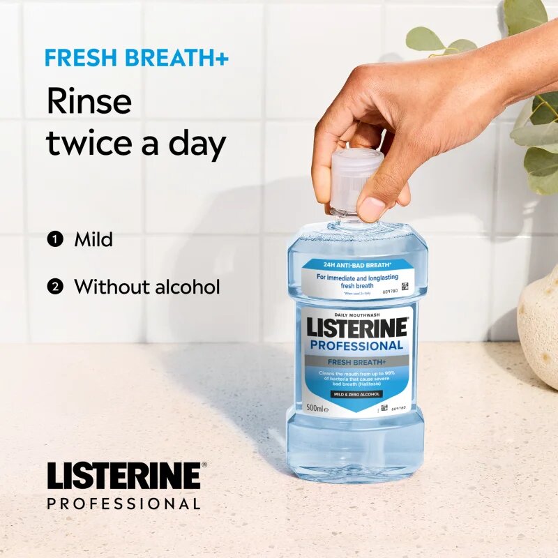 Listerine Professional Fresh Breath+ вода за уста за свеж дъх 500 мл.