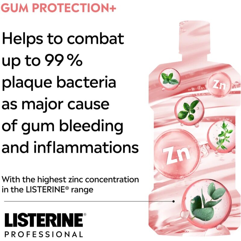 Listerine Professional Gum Protection+ вода за уста за защита на зъбите и венците 500 мл.