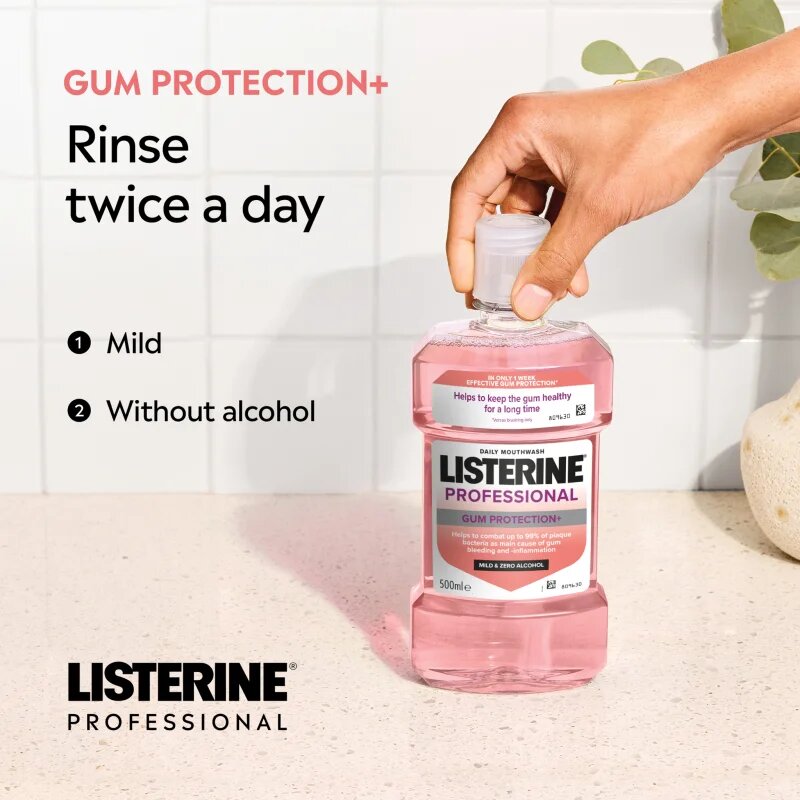 Listerine Professional Gum Protection+ вода за уста за защита на зъбите и венците 500 мл.