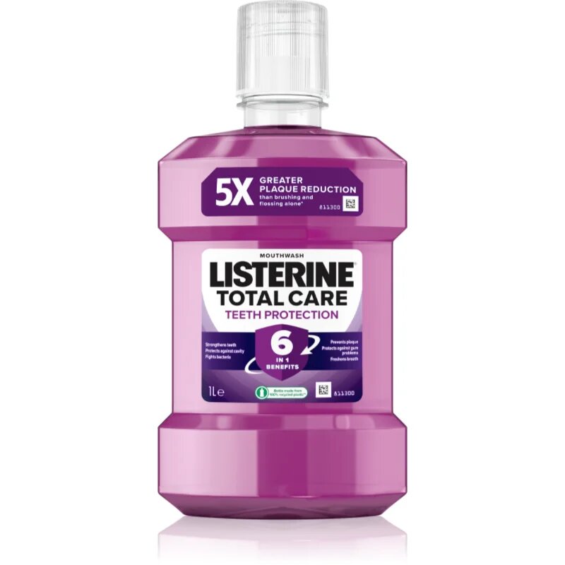 Listerine Total Care Teeth Protection вода за уста за цялостна защита на зъбите 6 в 1 1000 мл.