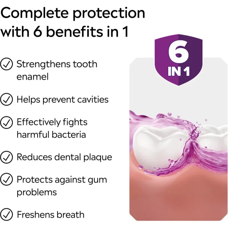 Listerine Total Care Teeth Protection вода за уста за цялостна защита на зъбите 6 в 1 1000 мл.
