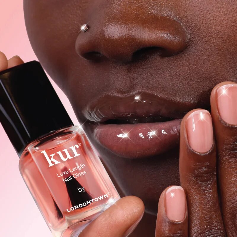 LONDONTOWN Kur Luxe Length Nail Gloss подсилващ лак за салби и увредени нокти 12 мл.