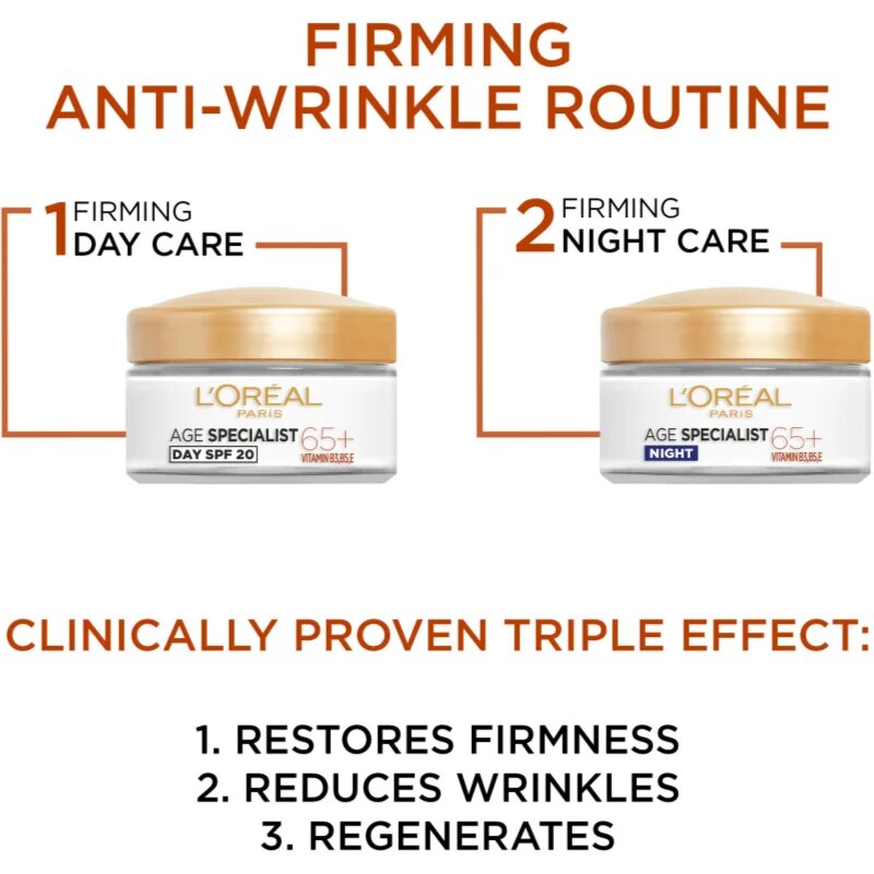 L’Oréal Paris Age Specialist 65+ дневен и нощен крем против бръчки