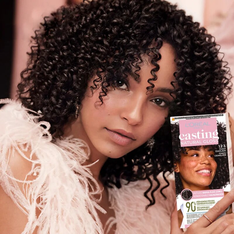 L’Oréal Paris Casting Creme Natural Gloss полуперманентна боя за коса цвят 123 BLACK GANACHE 1 бр.