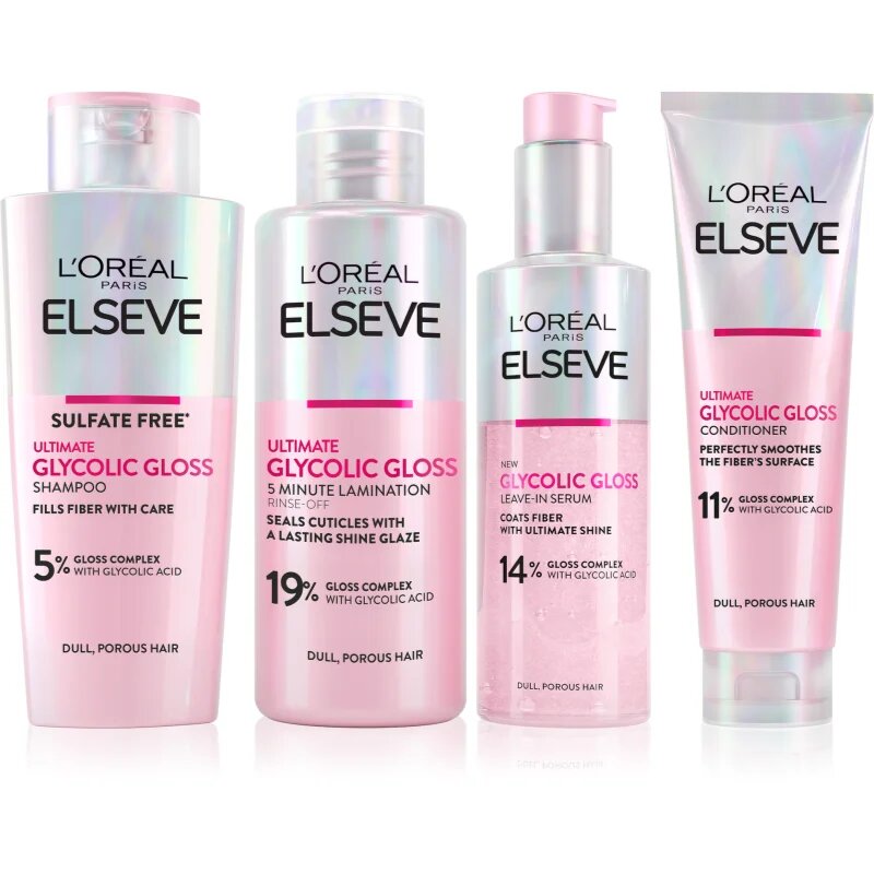L’Oréal Paris Elseve Glycolic Gloss комплект За коса