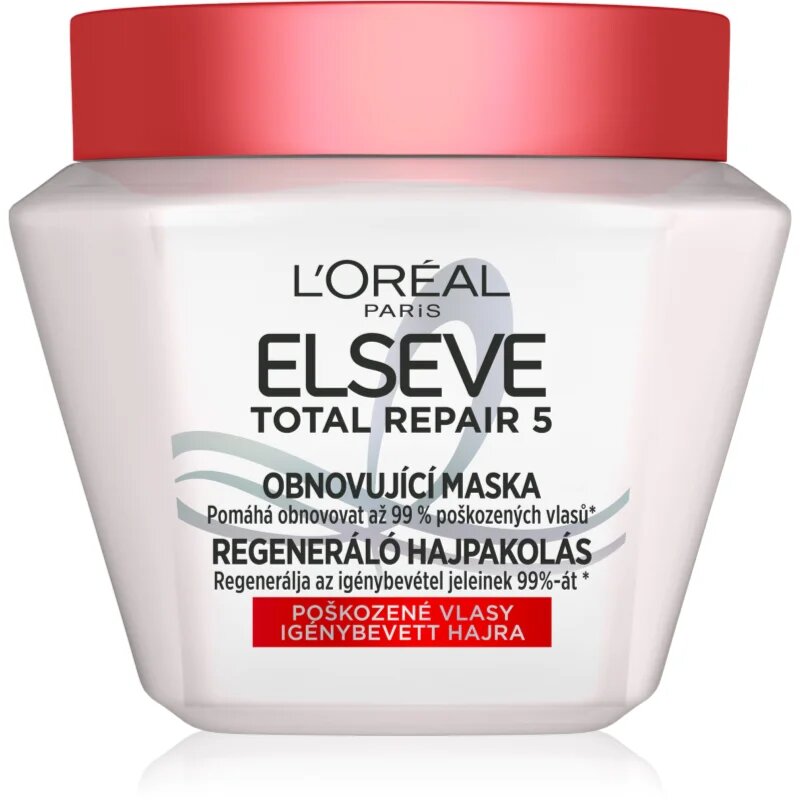 L’Oréal Paris Elseve Total Repair 5 регенерираща маска за коса с кератин 300 мл.