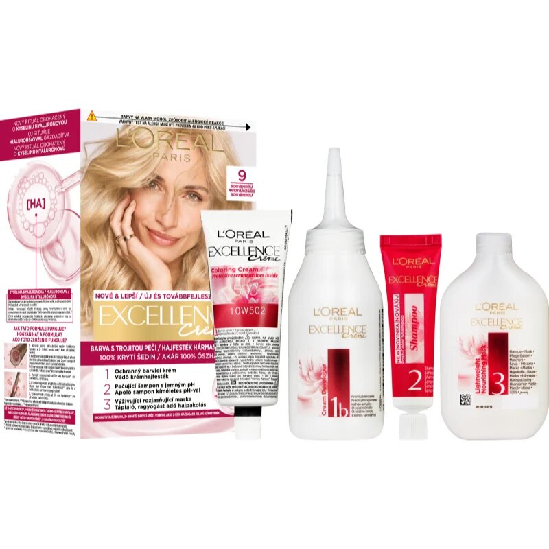 L’Oréal Paris Excellence Creme боя за коса цвят 9 Light Natural Blonde 1 бр.