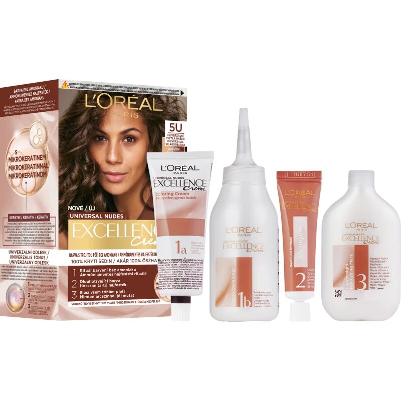 L’Oréal Paris Excellence Universal Nudes перманентната боя за коса цвят 5U 1 бр.