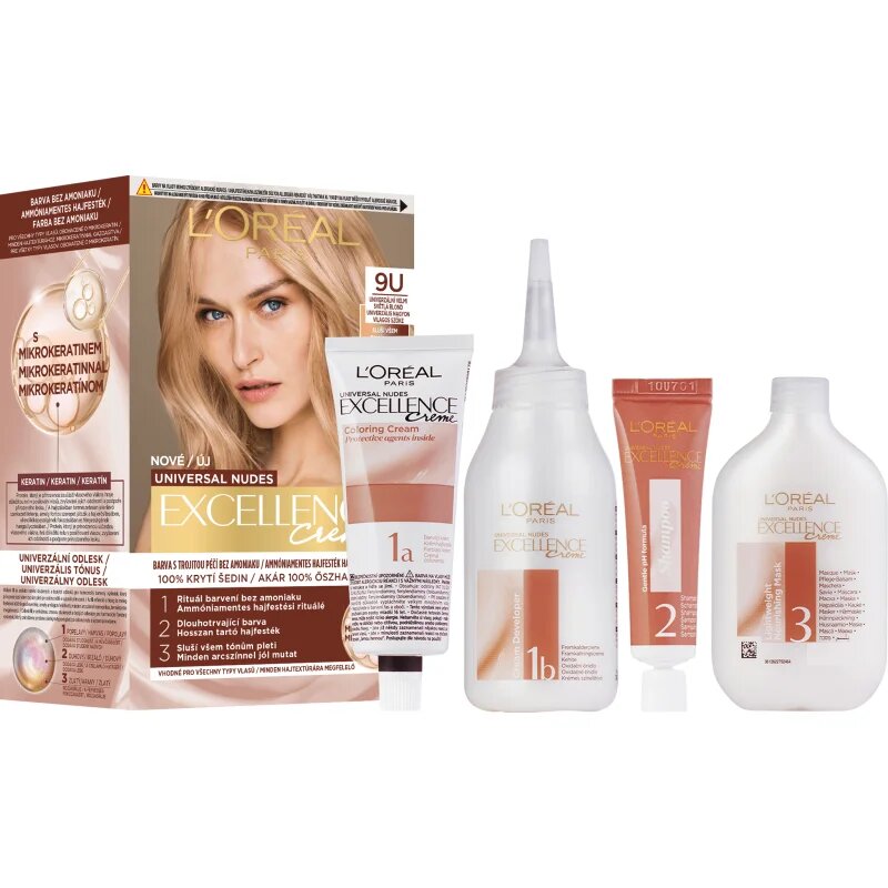 L’Oréal Paris Excellence Universal Nudes перманентната боя за коса цвят 9U 1 бр.