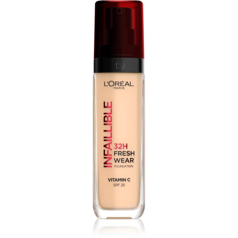 L’Oréal Paris Infaillible 32H Fresh Wear дълготраен течен фон дьо тен цвят 100 Warm Doré 30 мл.