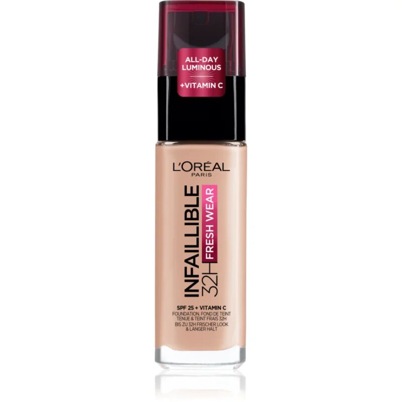 L’Oréal Paris Infaillible 32H Fresh Wear дълготраен течен фон дьо тен цвят 130 Cool Rosé 30 мл.