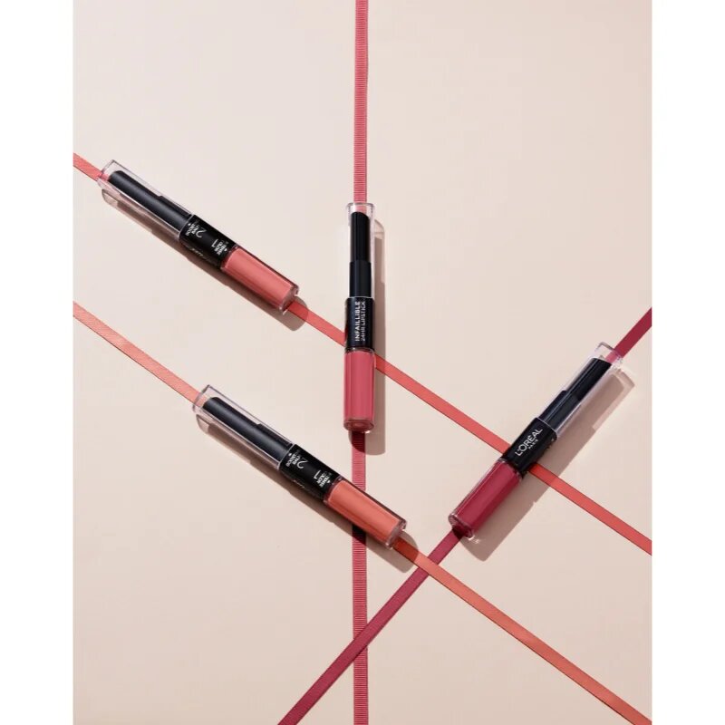 L’Oréal Paris Infallible 24H дълготрайно червило и гланц за устни 2 в 1 цвят 501 Timeless Red 57 гр.