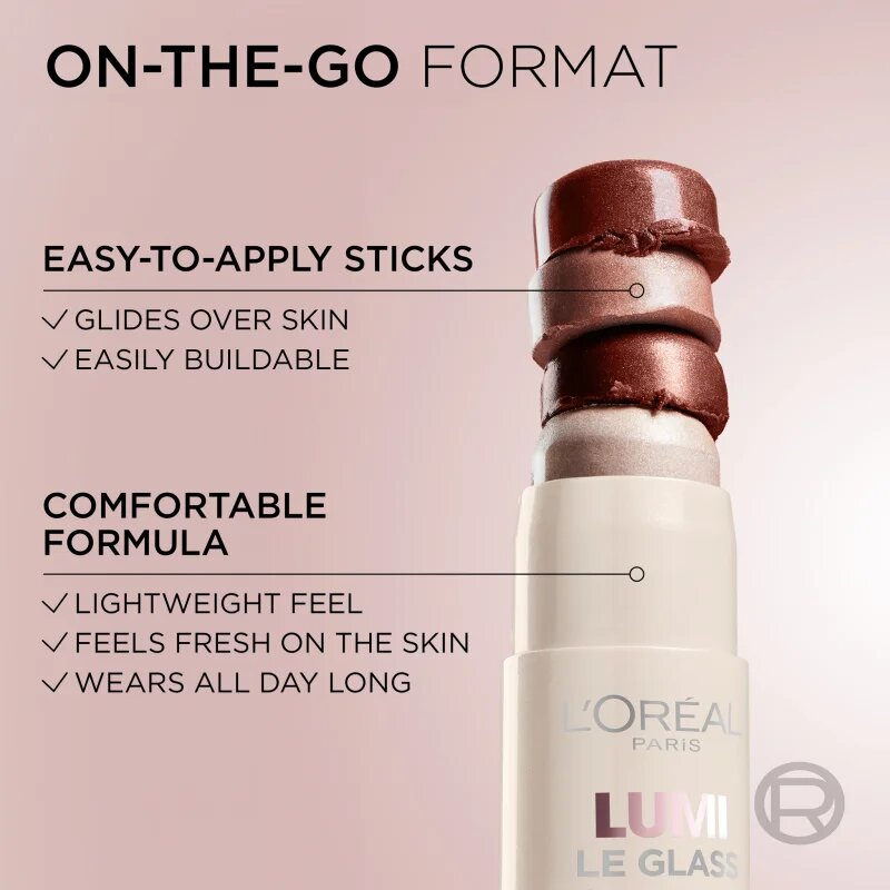 L’Oréal Paris Lumi Glow кремообразен озарител в стик цвят 635 Golden Couture 6.5 гр.