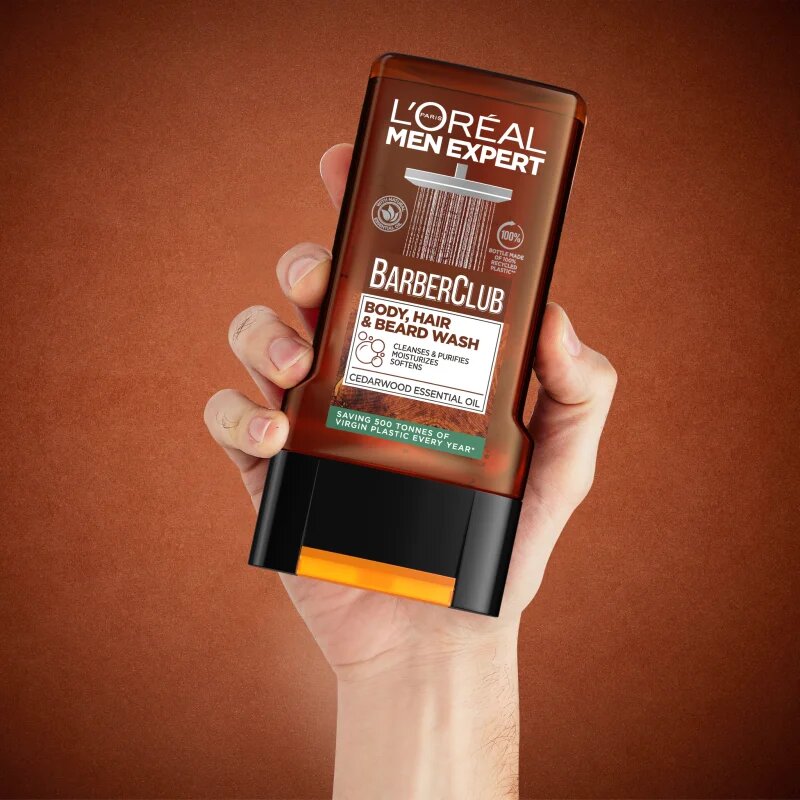 L’Oréal Paris Men Expert Barber Club душ-гел за мъже за коса брада и тяло 300 мл.