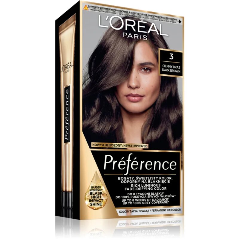 L’Oréal Paris Préférence боя за коса цвят 3 Brasilia 1 бр.